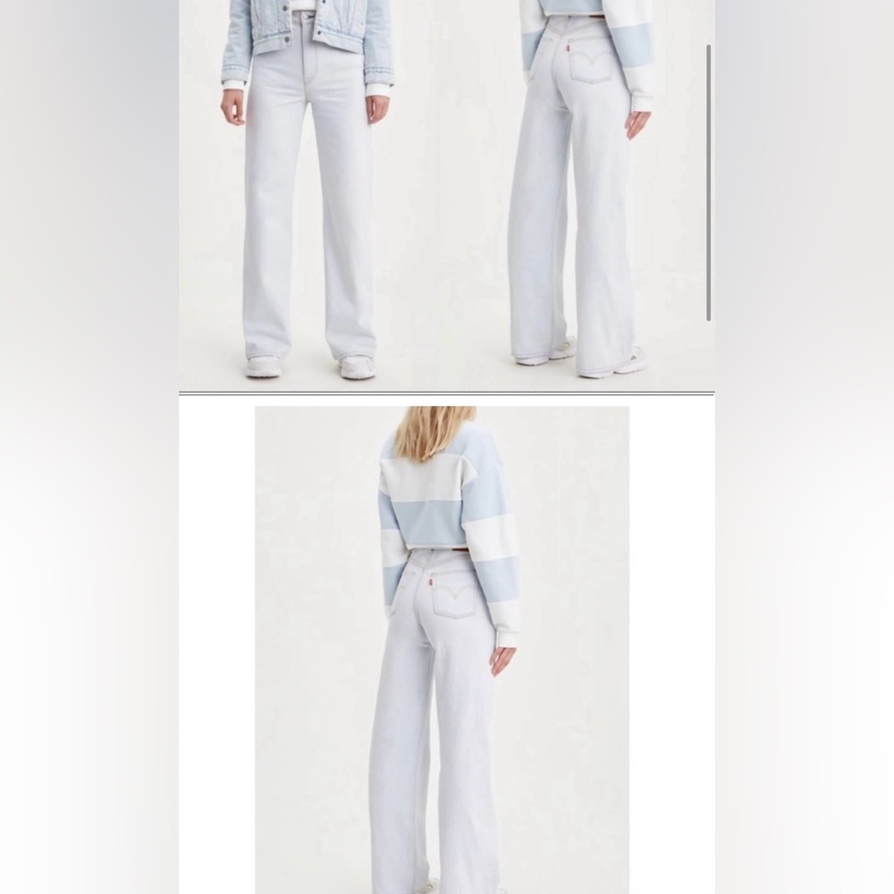 Levi’s high rise wide leg rib cage